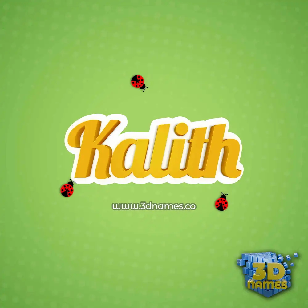 kalith in Ladybugs style - 3D name wallpaper