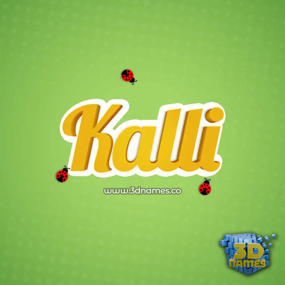 kalli in Ladybugs style - 3D name wallpaper