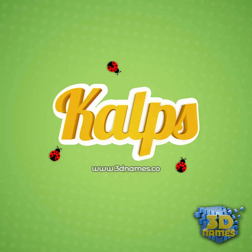 kalps in Ladybugs style - 3D name wallpaper