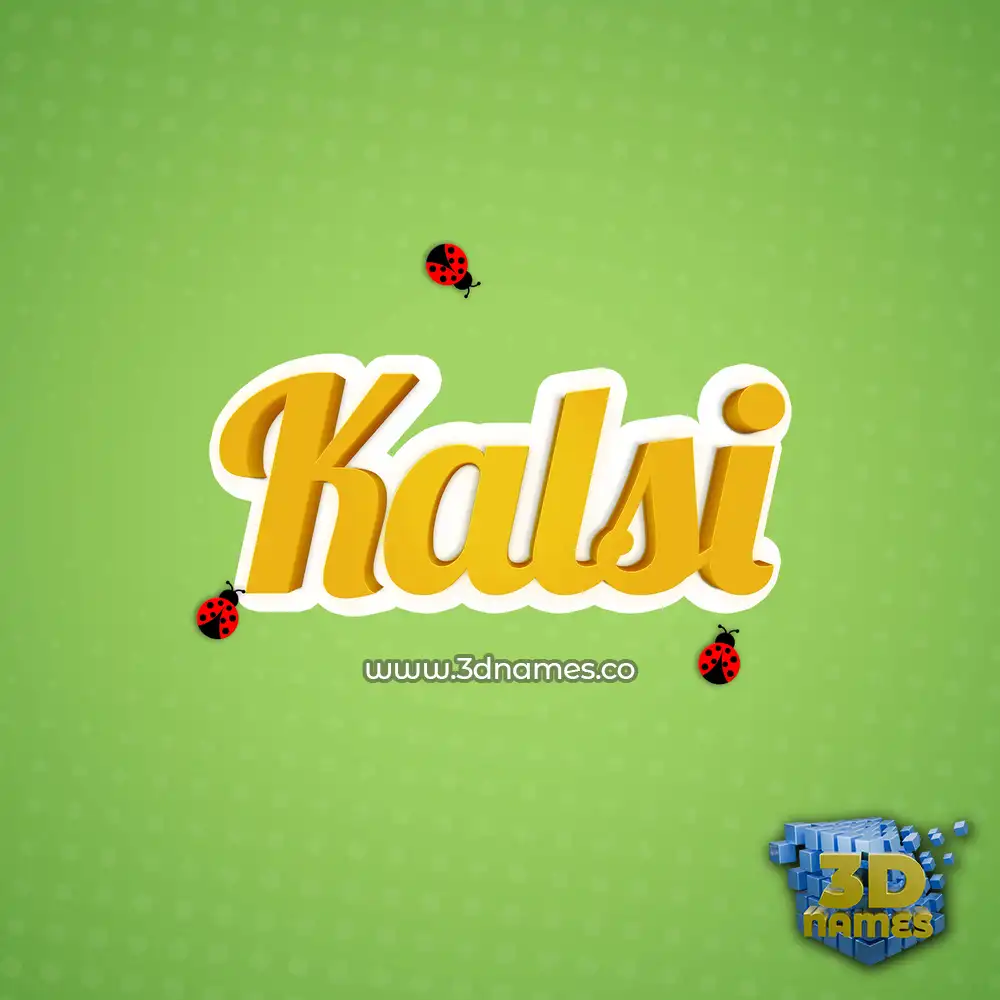 kalsi in Ladybugs style - 3D name wallpaper