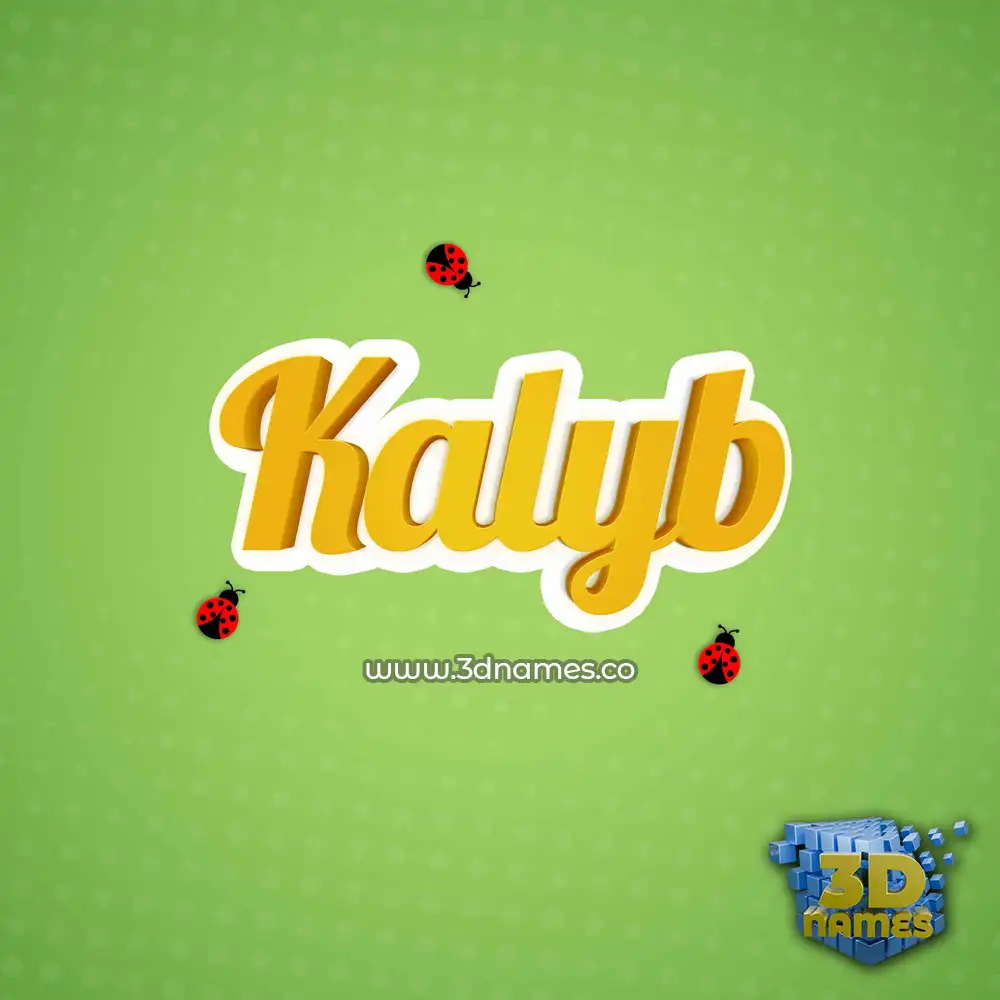 kalyb in Ladybugs style - 3D name wallpaper