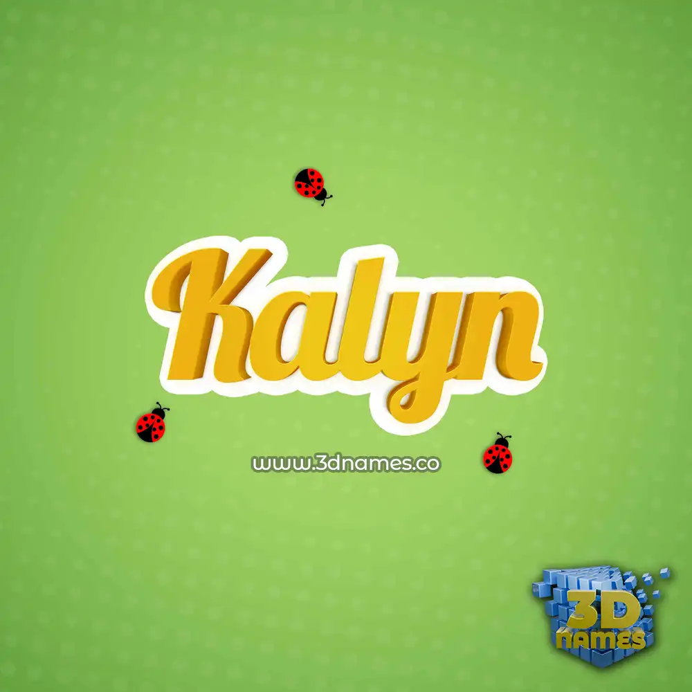 kalyn in Ladybugs style - 3D name wallpaper