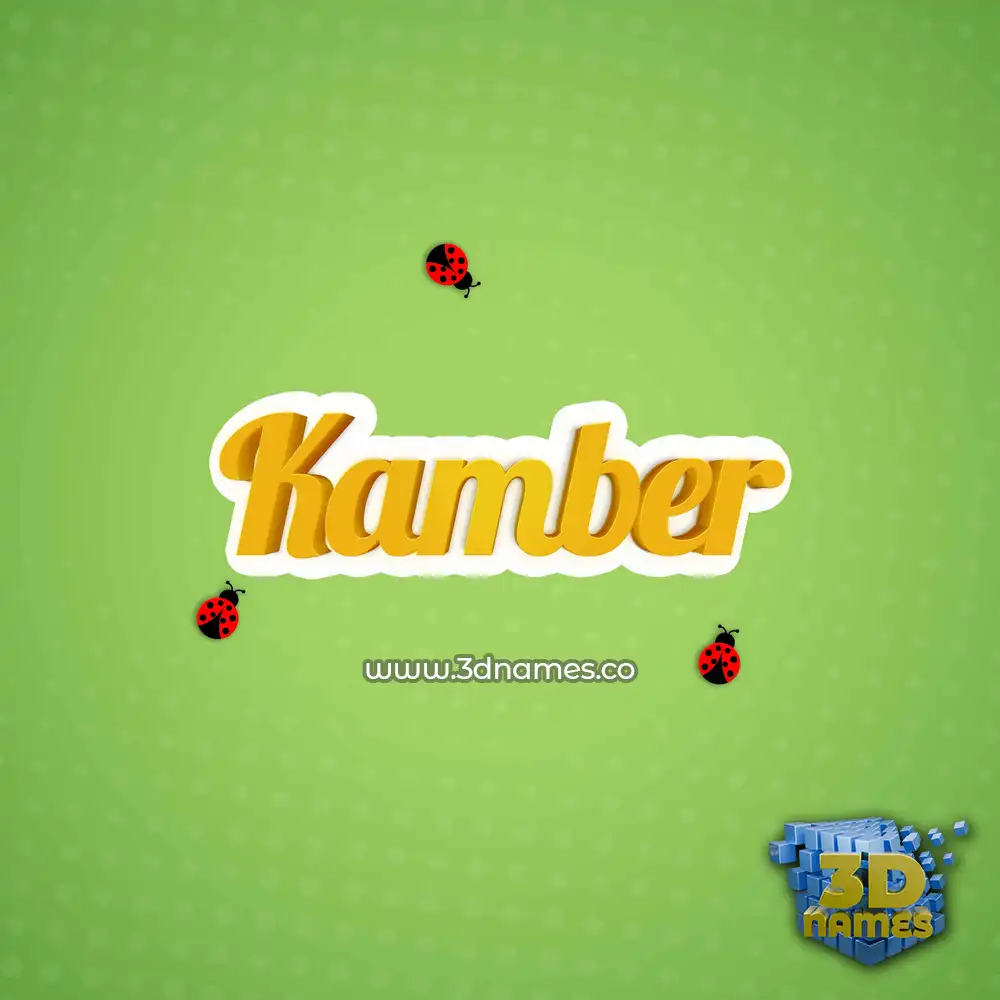 kamber in Ladybugs style - 3D name wallpaper
