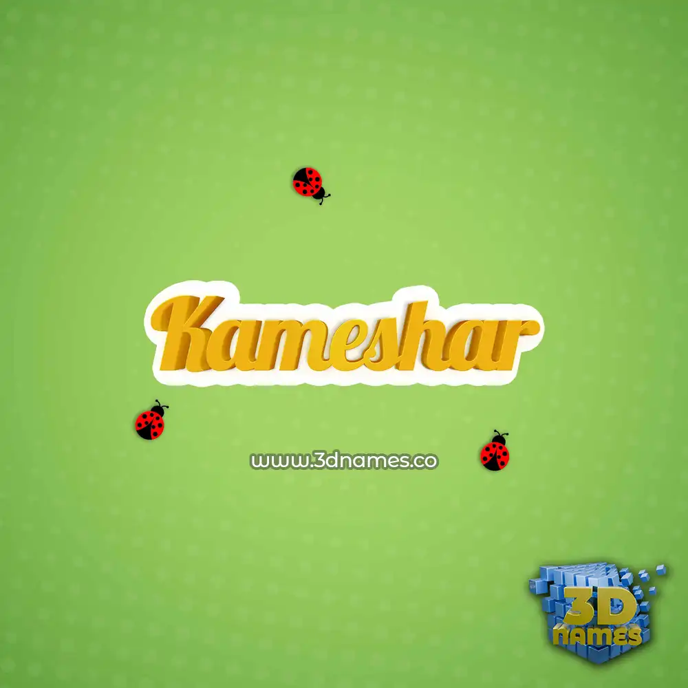 kameshar in Ladybugs style - 3D name wallpaper