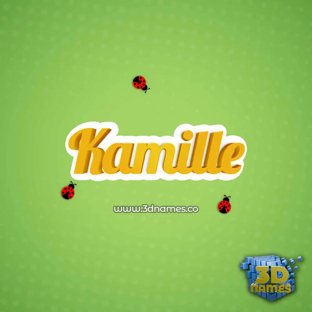kamille in Ladybugs style - 3D name wallpaper