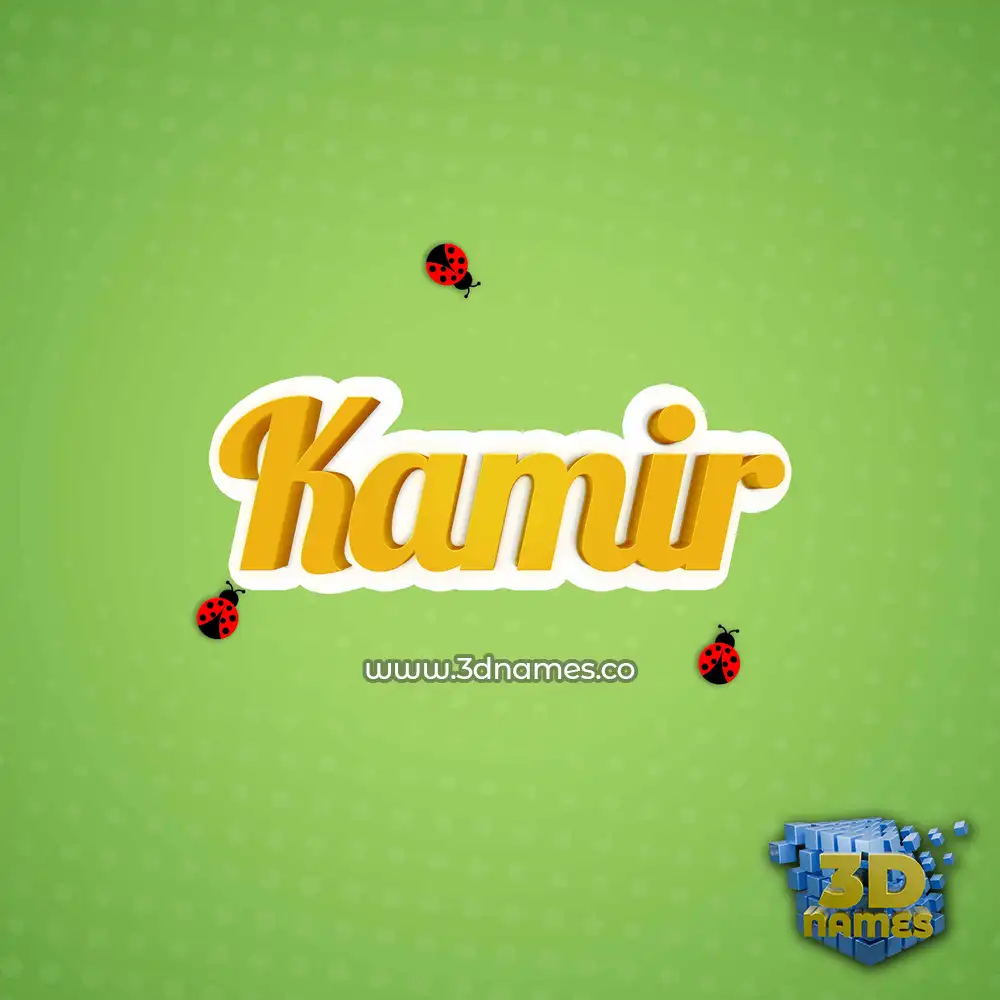 kamir in Ladybugs style - 3D name wallpaper