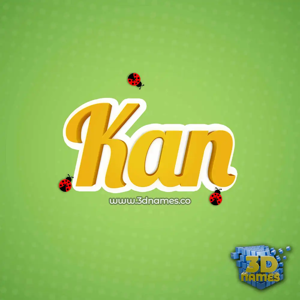 kan in Ladybugs style - 3D name wallpaper
