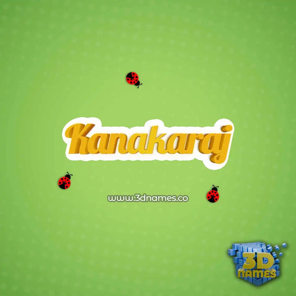 kanakaraj in Ladybugs style - 3D name wallpaper