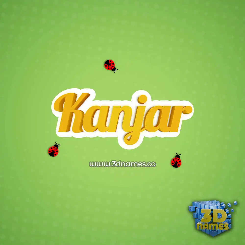 kanjar in Ladybugs style - 3D name wallpaper