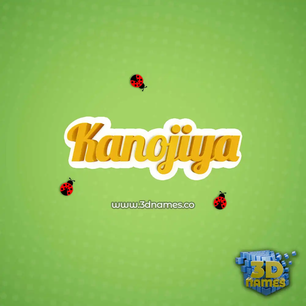 kanojiya in Ladybugs style - 3D name wallpaper