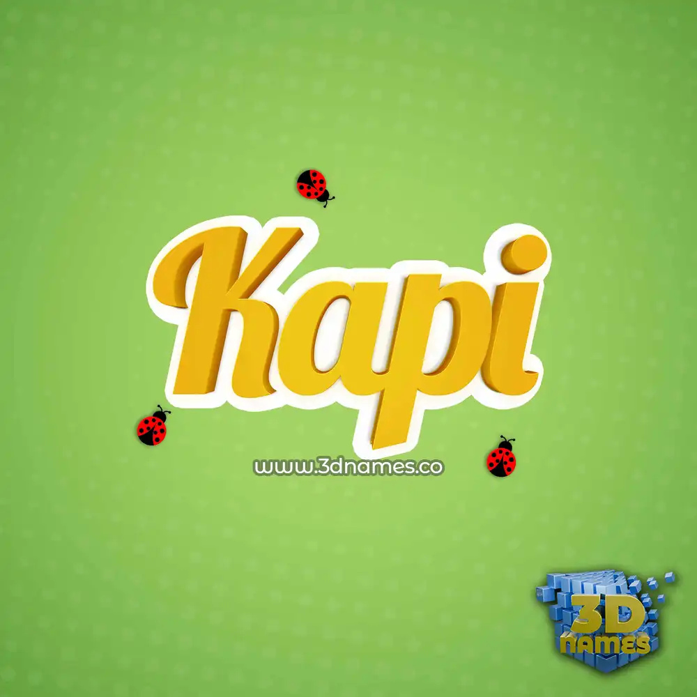 kapi in Ladybugs style - 3D name wallpaper