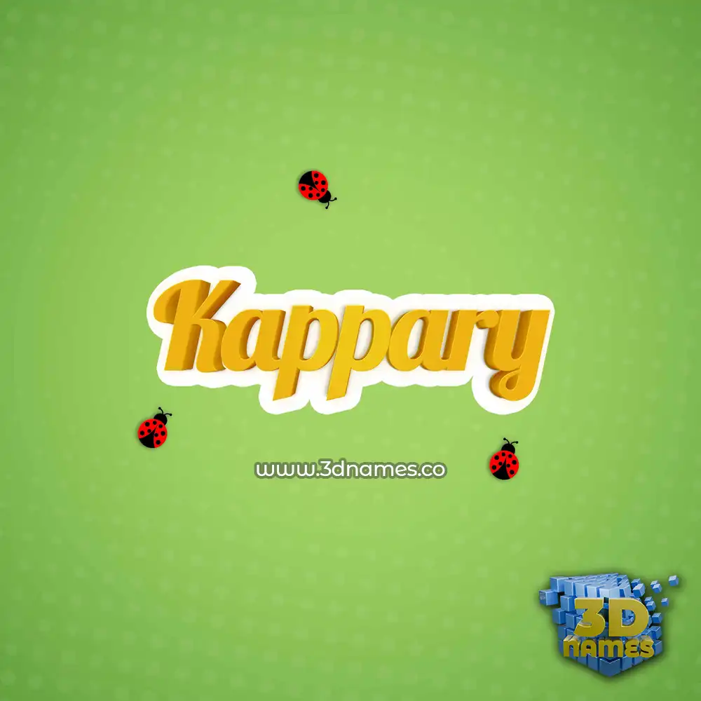 kappary in Ladybugs style - 3D name wallpaper