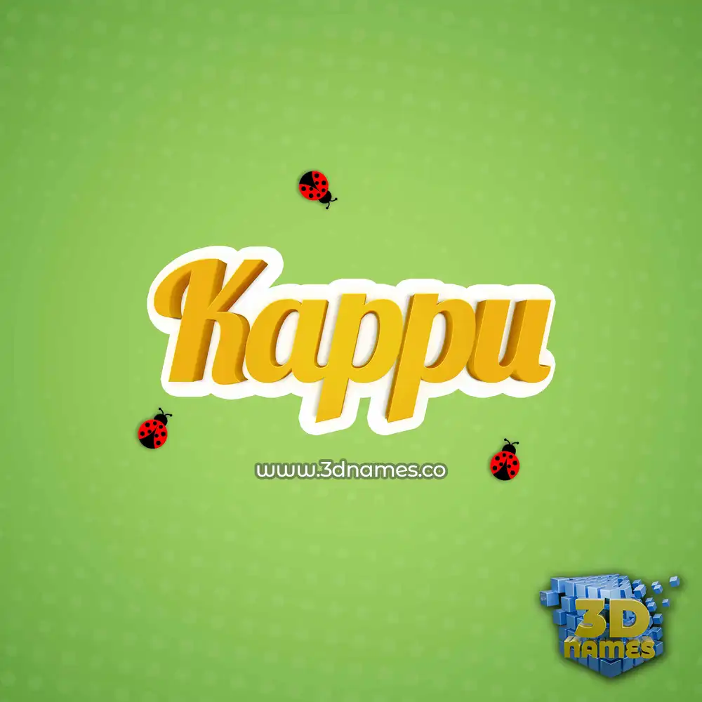 kappu in Ladybugs style - 3D name wallpaper