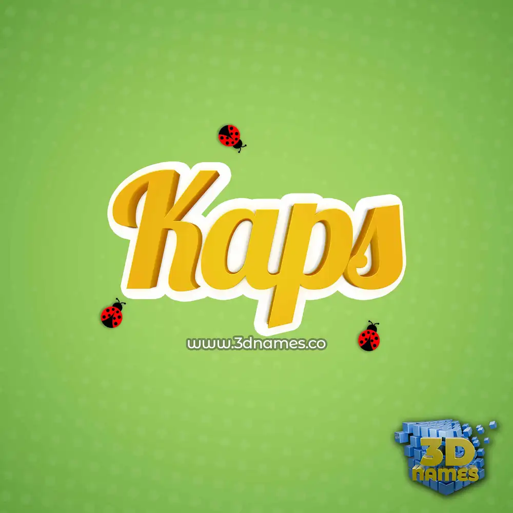 kaps in Ladybugs style - 3D name wallpaper