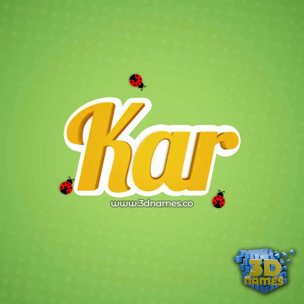 kar in Ladybugs style - 3D name wallpaper