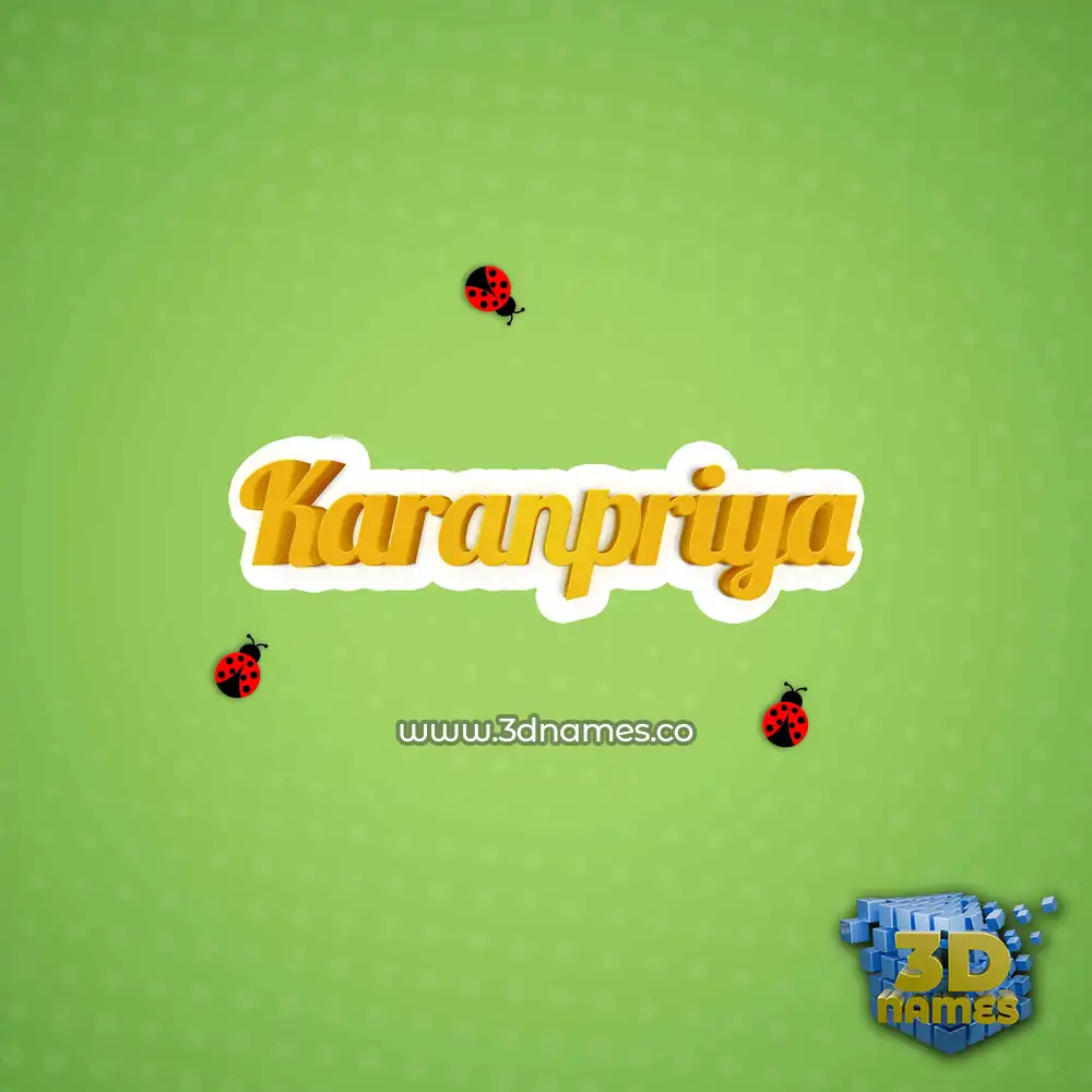 karanpriya in Ladybugs style - 3D name wallpaper