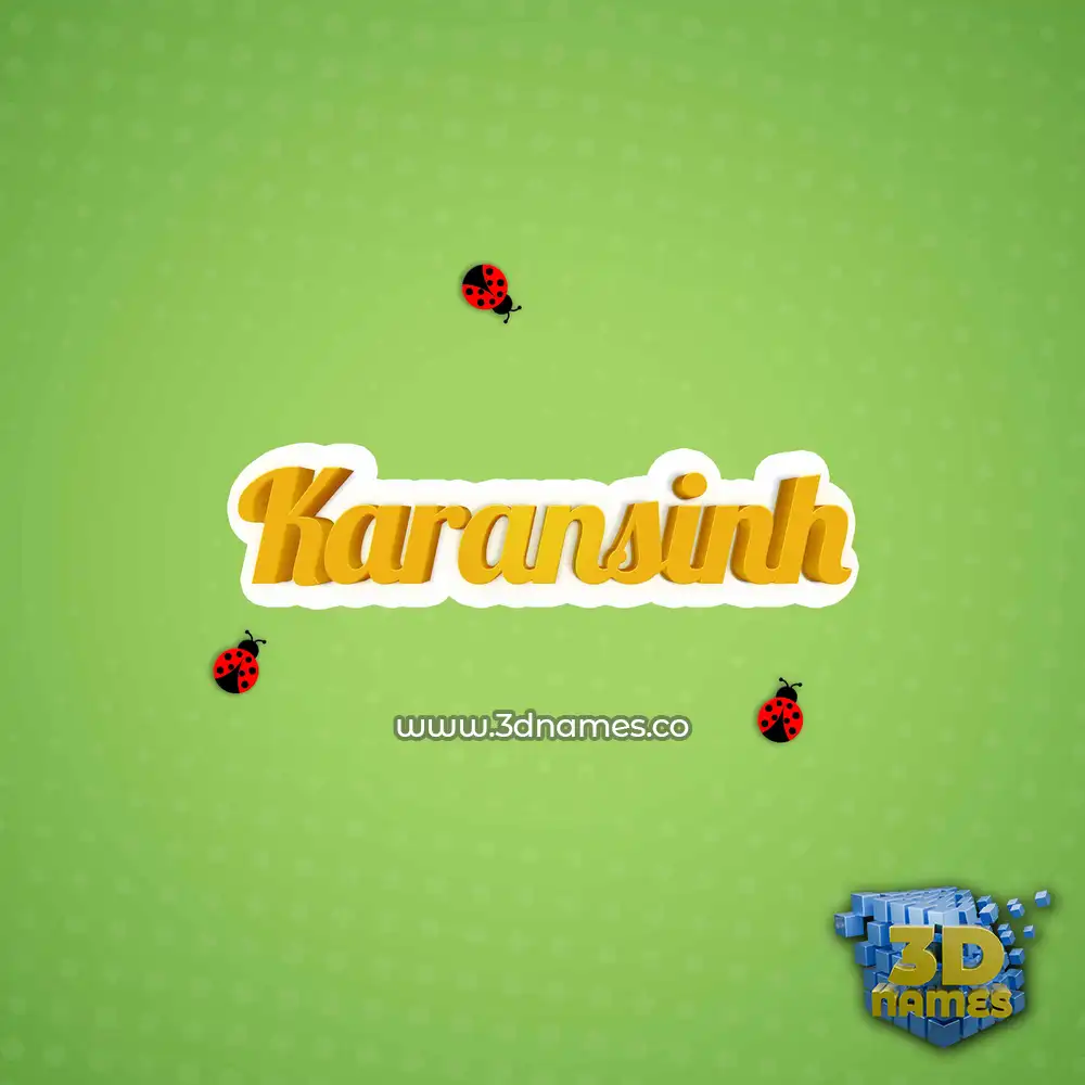 karansinh in Ladybugs style - 3D name wallpaper