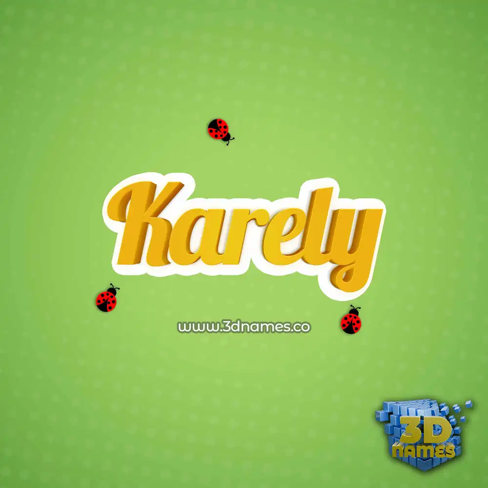 karely in Ladybugs style - 3D name wallpaper