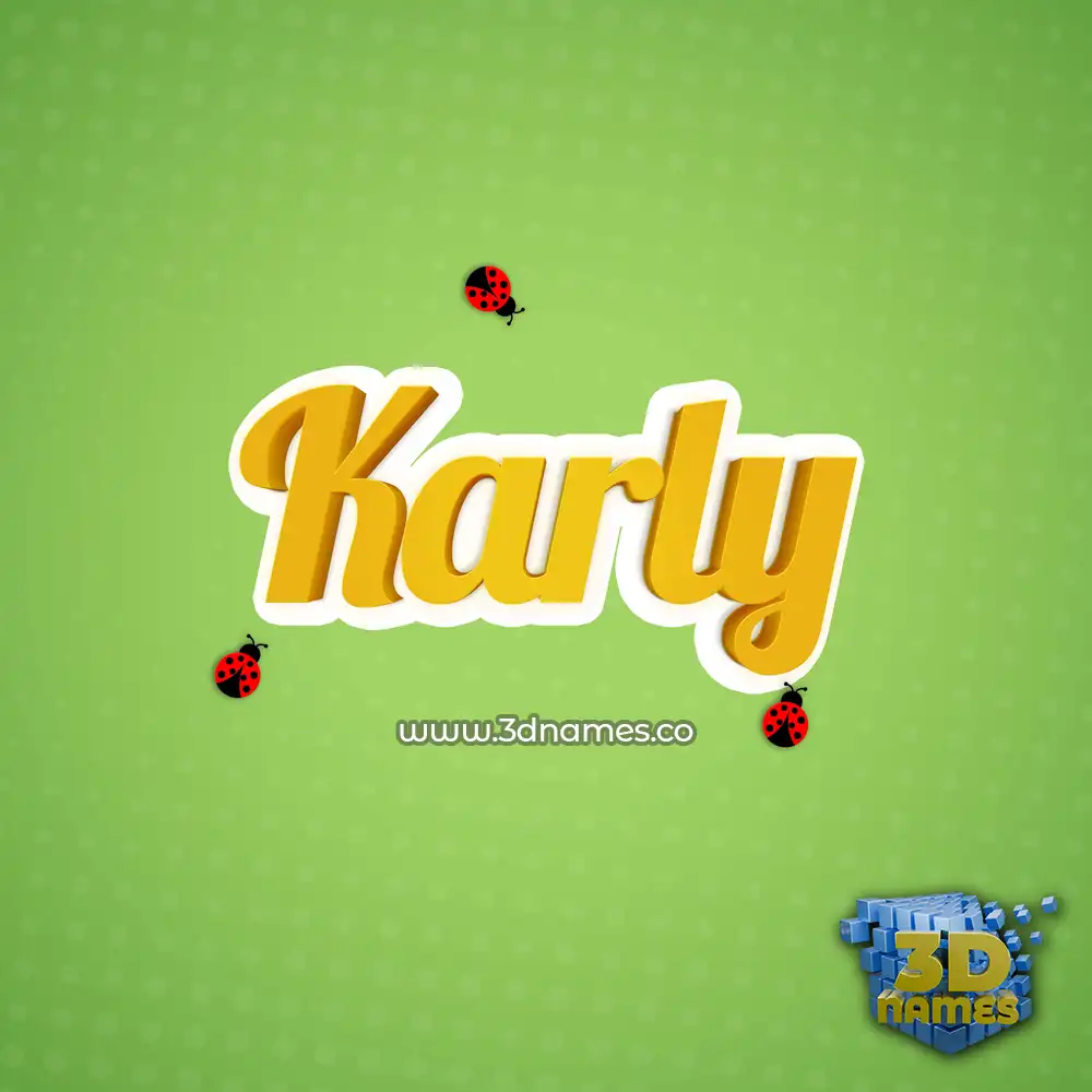 karly in Ladybugs style - 3D name wallpaper