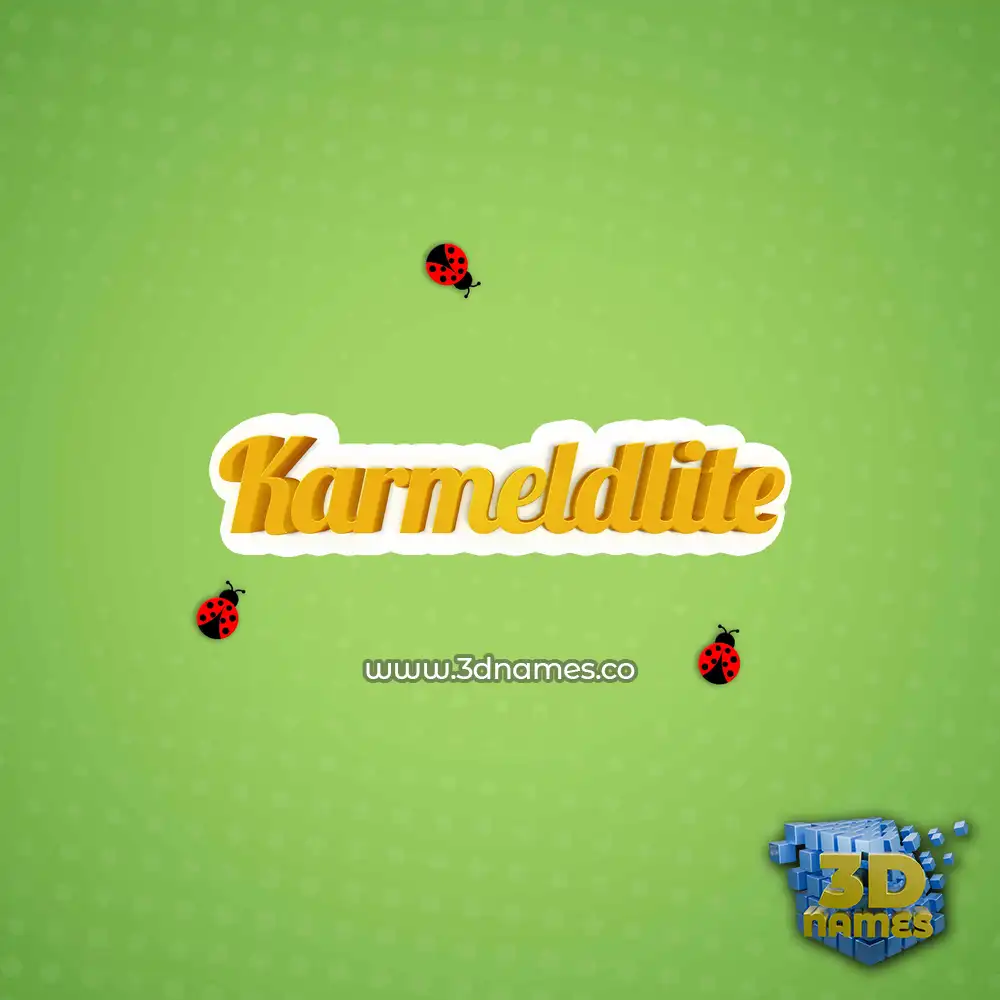 karmeldlite in Ladybugs style - 3D name wallpaper
