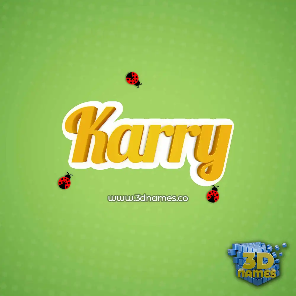 karry in Ladybugs style - 3D name wallpaper