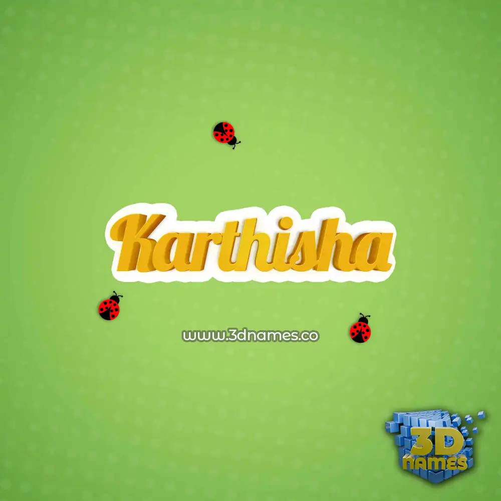 karthisha in Ladybugs style - 3D name wallpaper