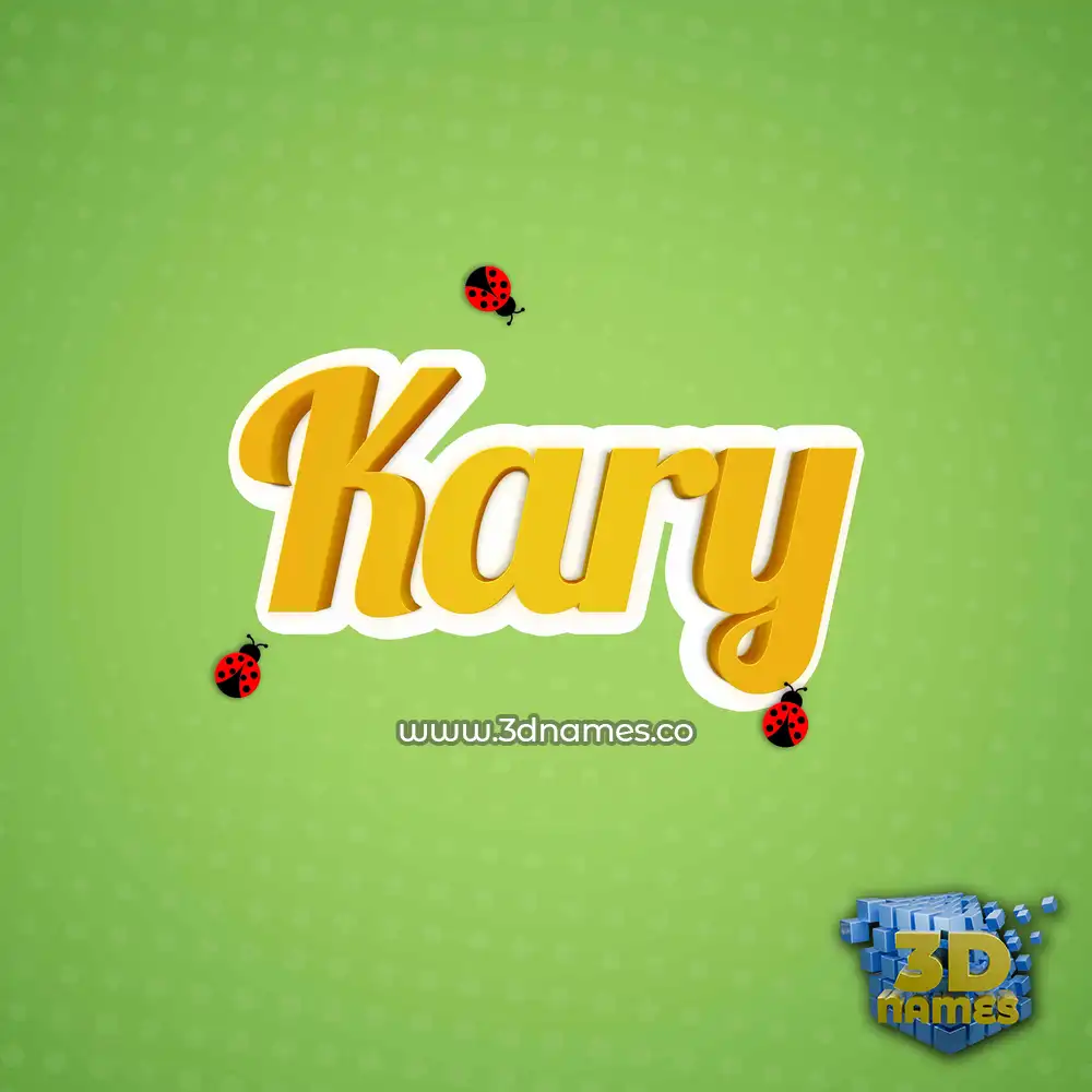 kary in Ladybugs style - 3D name wallpaper