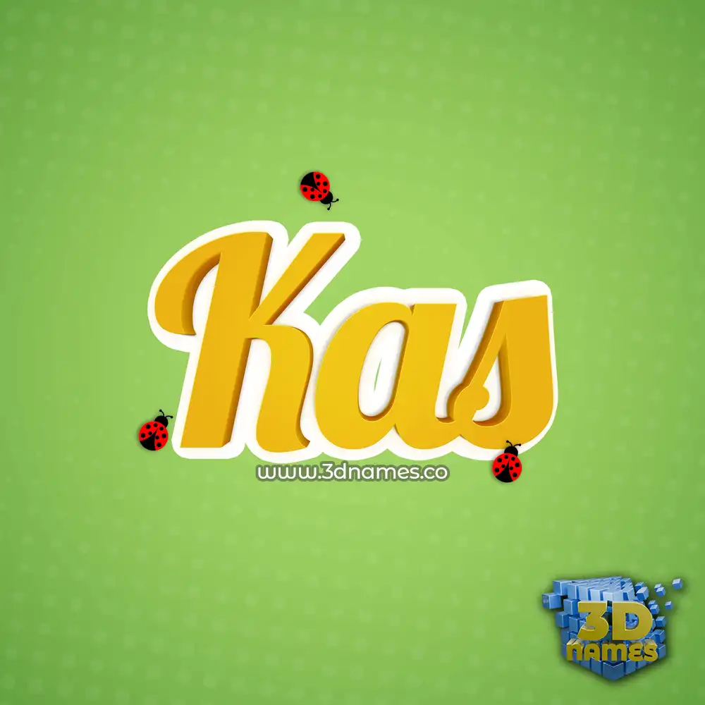 kas in Ladybugs style - 3D name wallpaper