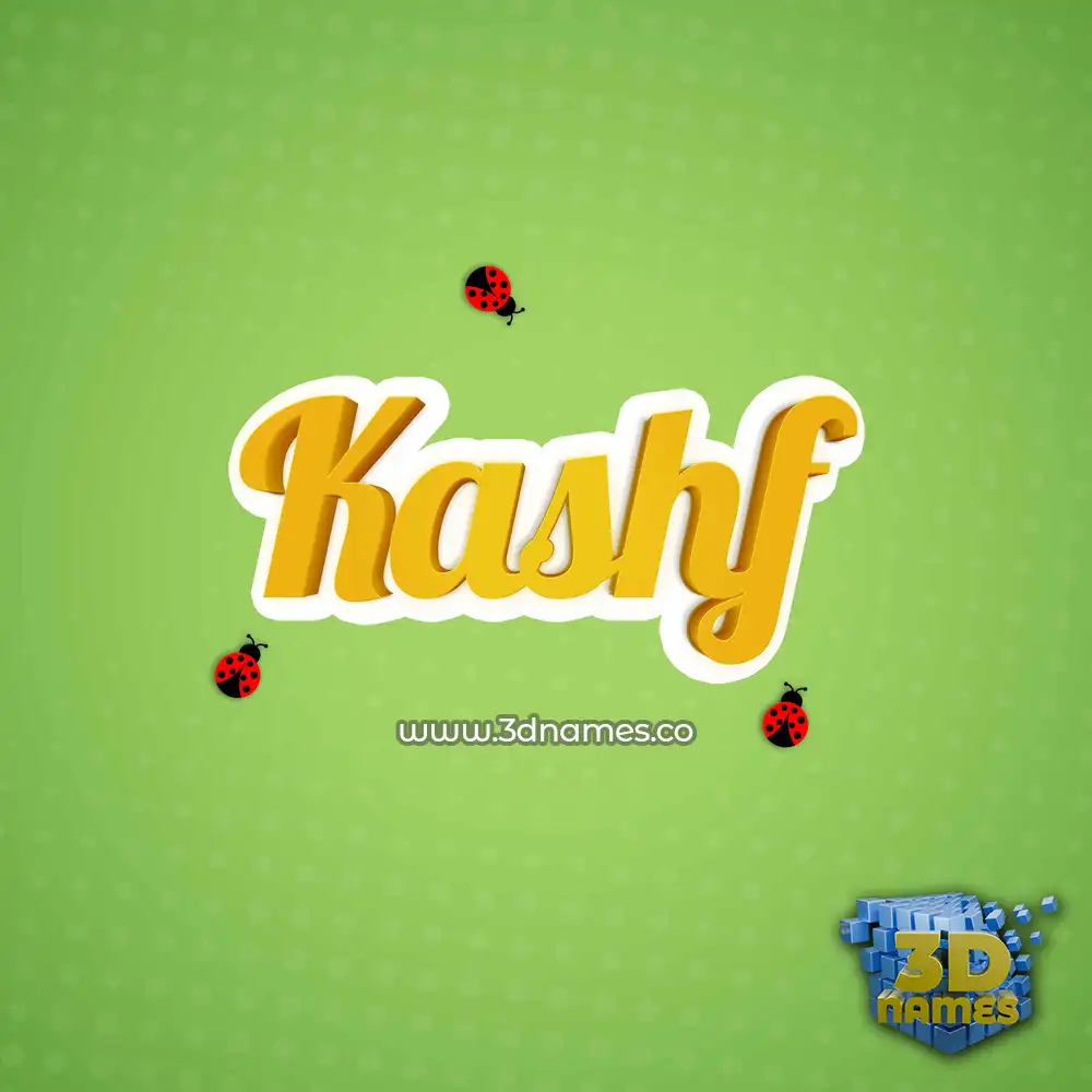 kashf in Ladybugs style - 3D name wallpaper