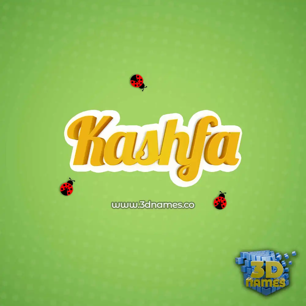 kashfa in Ladybugs style - 3D name wallpaper