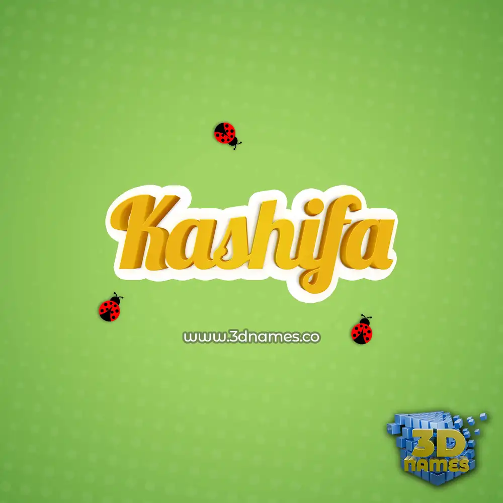 kashifa in Ladybugs style - 3D name wallpaper