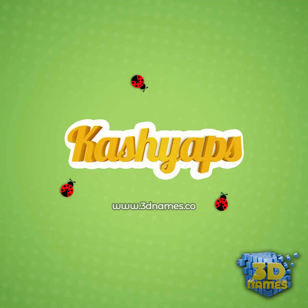 kashyaps in Ladybugs style - 3D name wallpaper