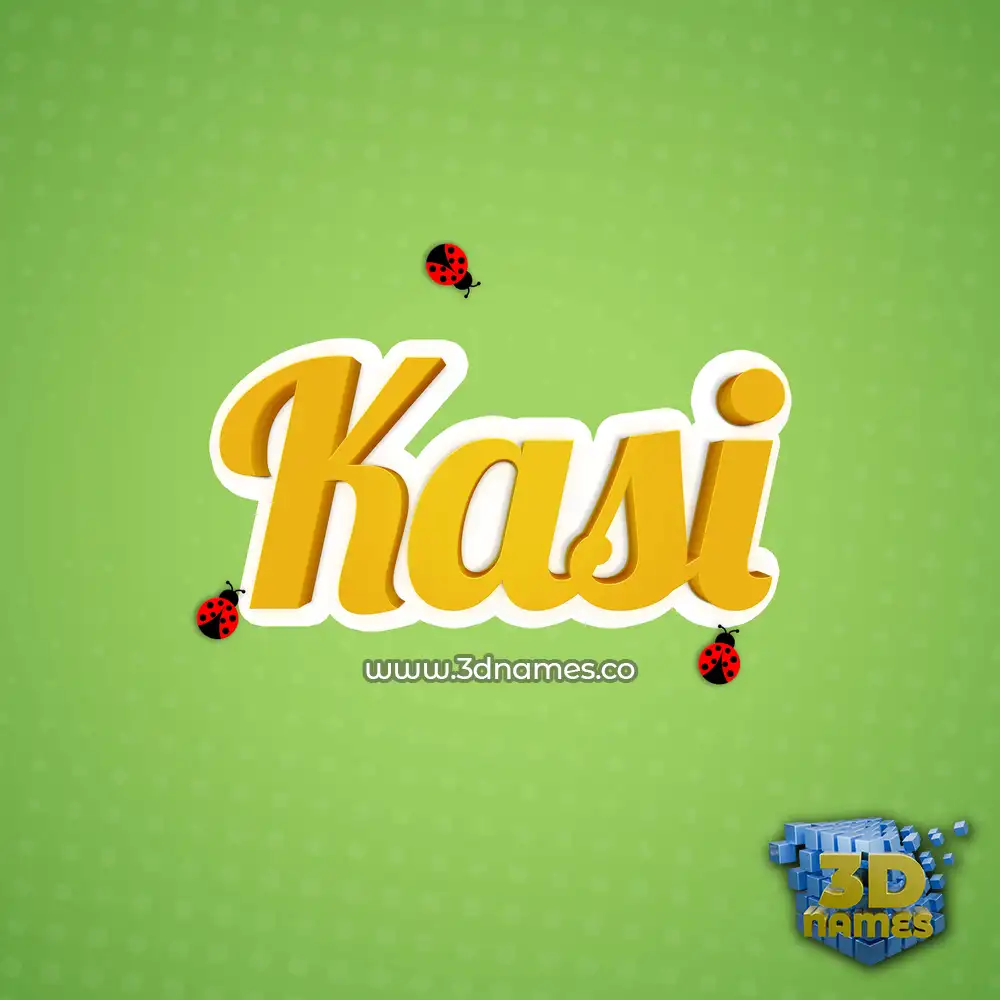 kasi in Ladybugs style - 3D name wallpaper