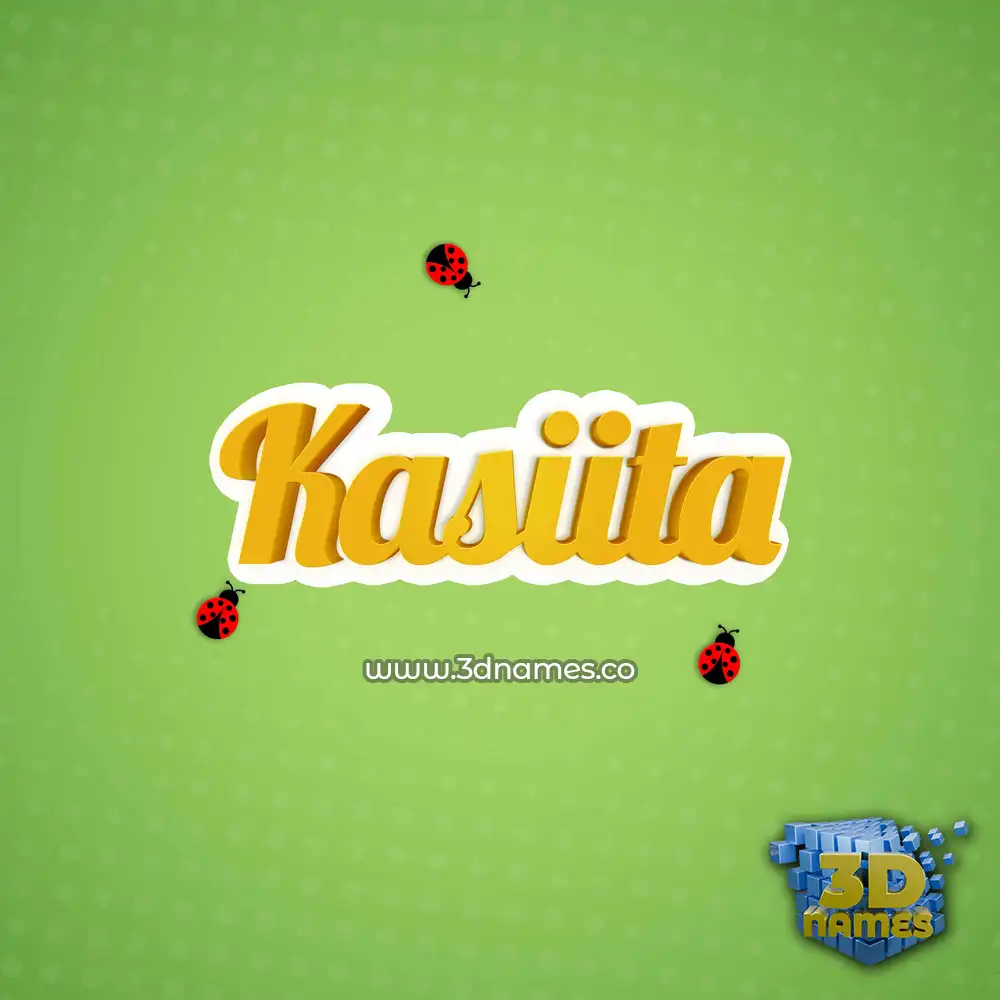 kasiita in Ladybugs style - 3D name wallpaper