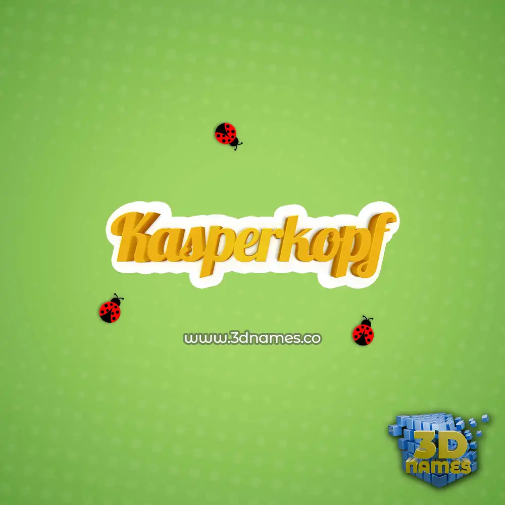 kasperkopf in Ladybugs style - 3D name wallpaper