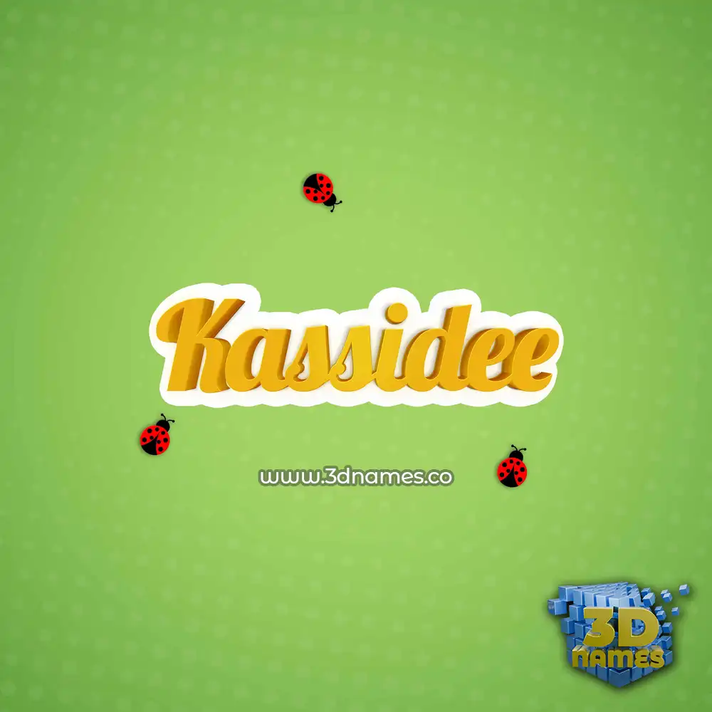 kassidee in Ladybugs style - 3D name wallpaper