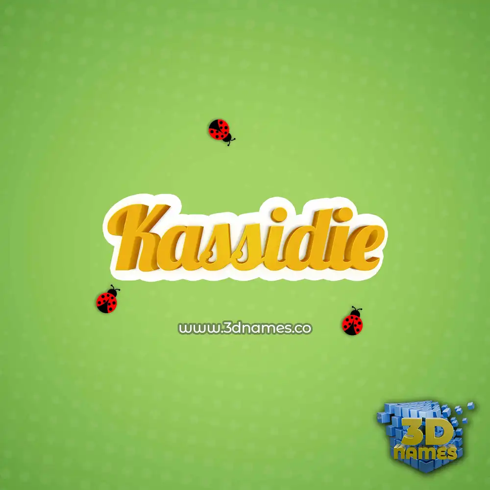 kassidie in Ladybugs style - 3D name wallpaper