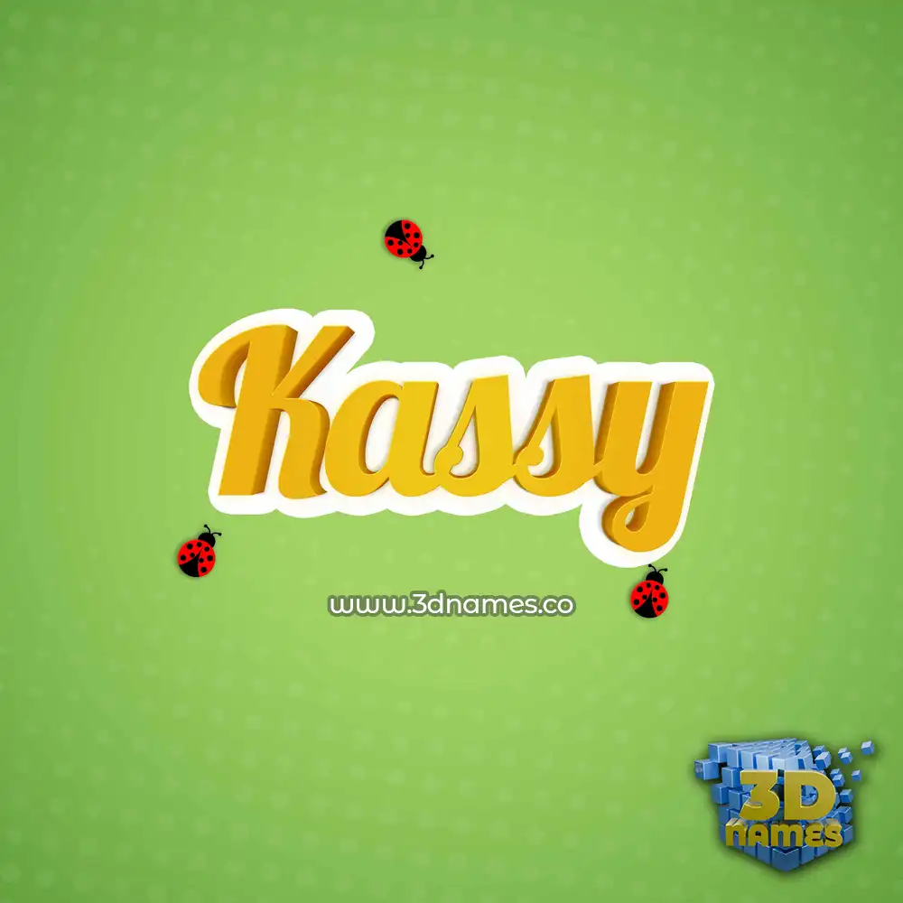 kassy in Ladybugs style - 3D name wallpaper