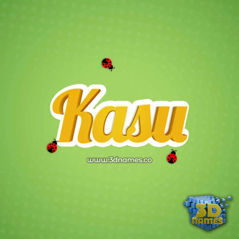 kasu in Ladybugs style - 3D name wallpaper