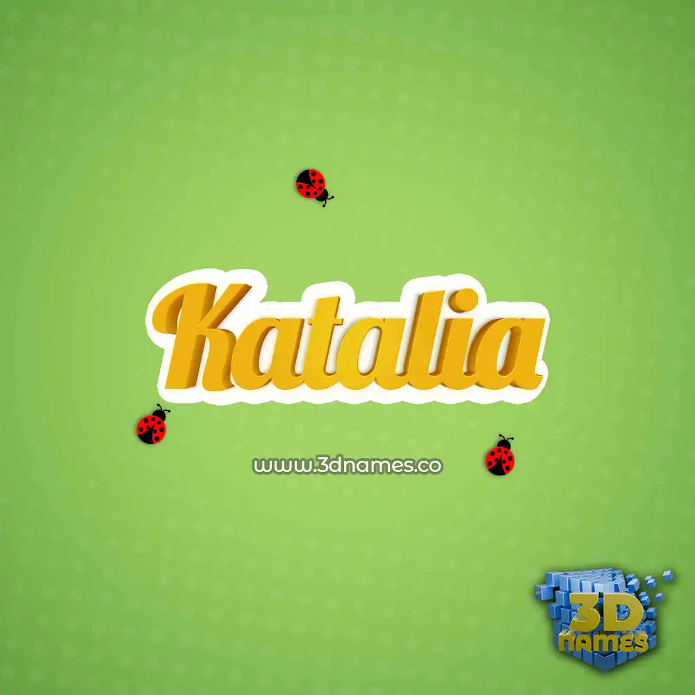 katalia in Ladybugs style - 3D name wallpaper