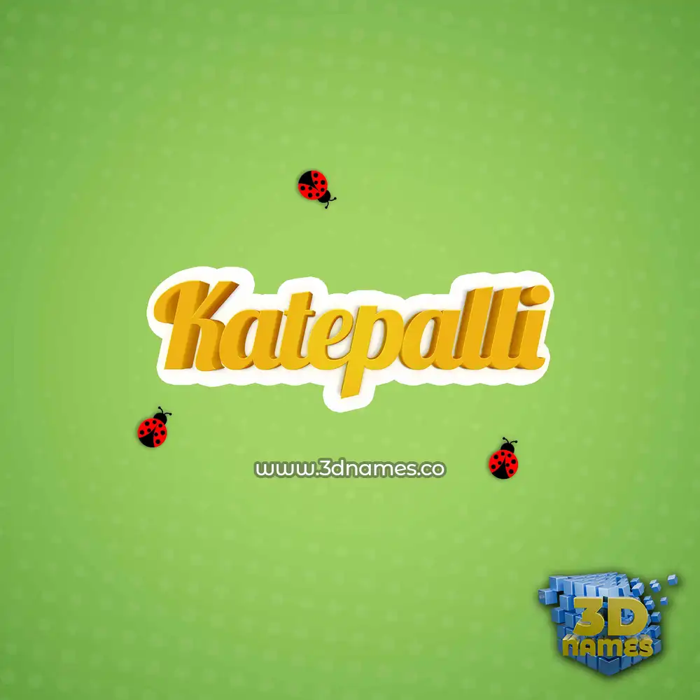 katepalli in Ladybugs style - 3D name wallpaper