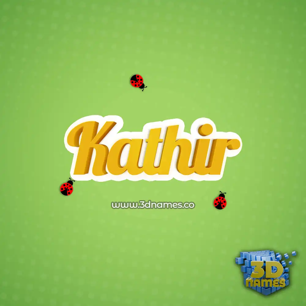 kathir in Ladybugs style - 3D name wallpaper