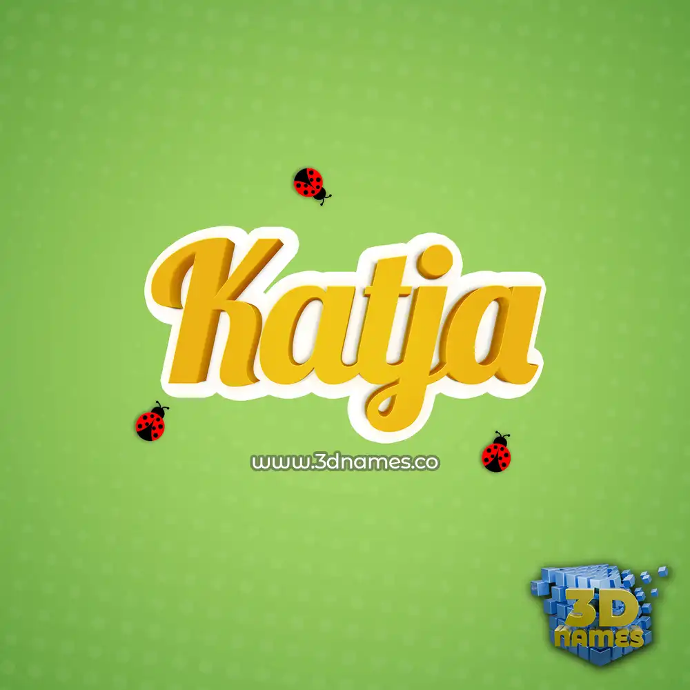 katja in Ladybugs style - 3D name wallpaper