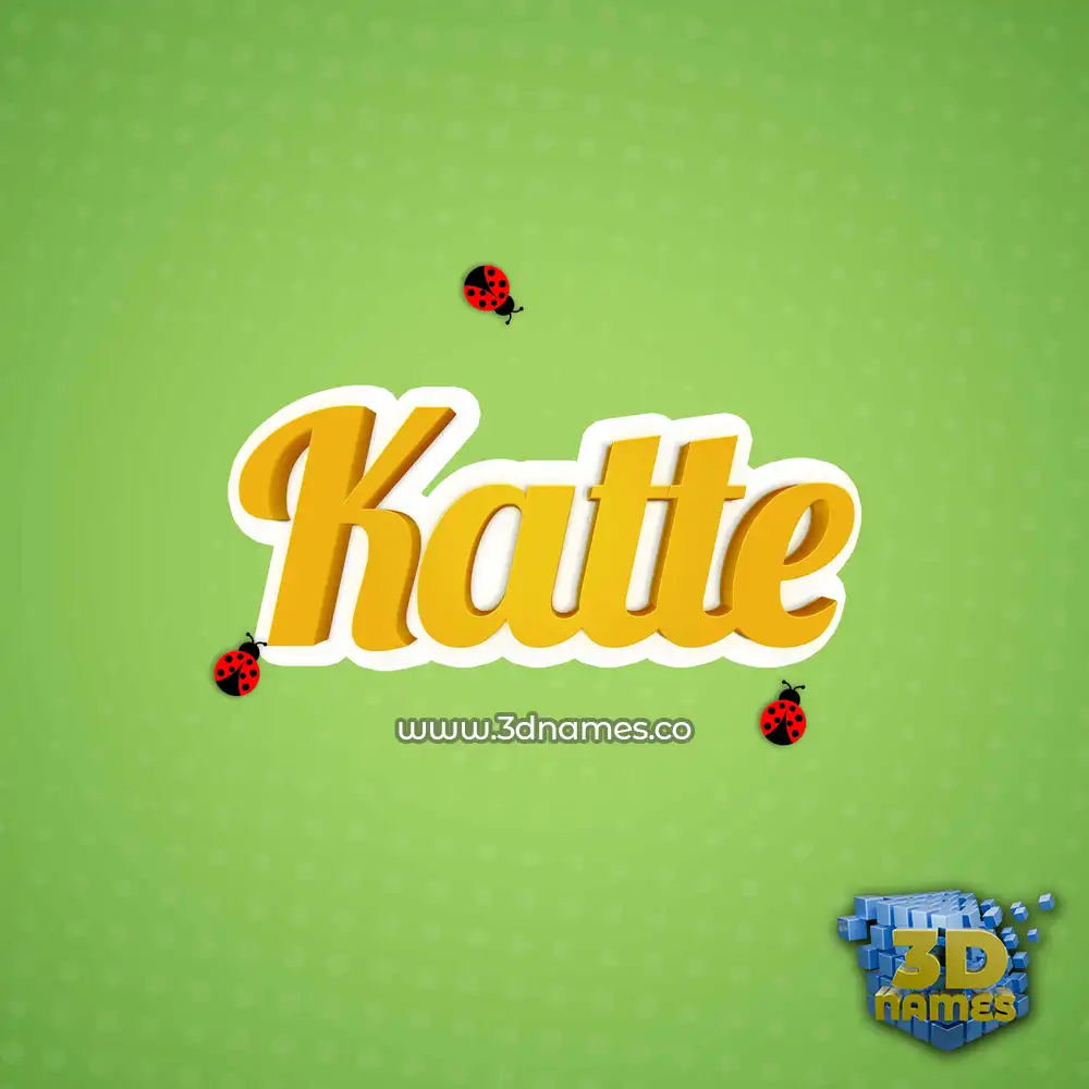katte in Ladybugs style - 3D name wallpaper