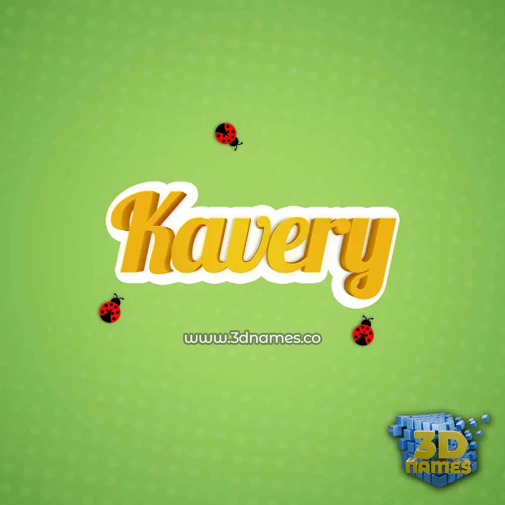 kavery in Ladybugs style - 3D name wallpaper
