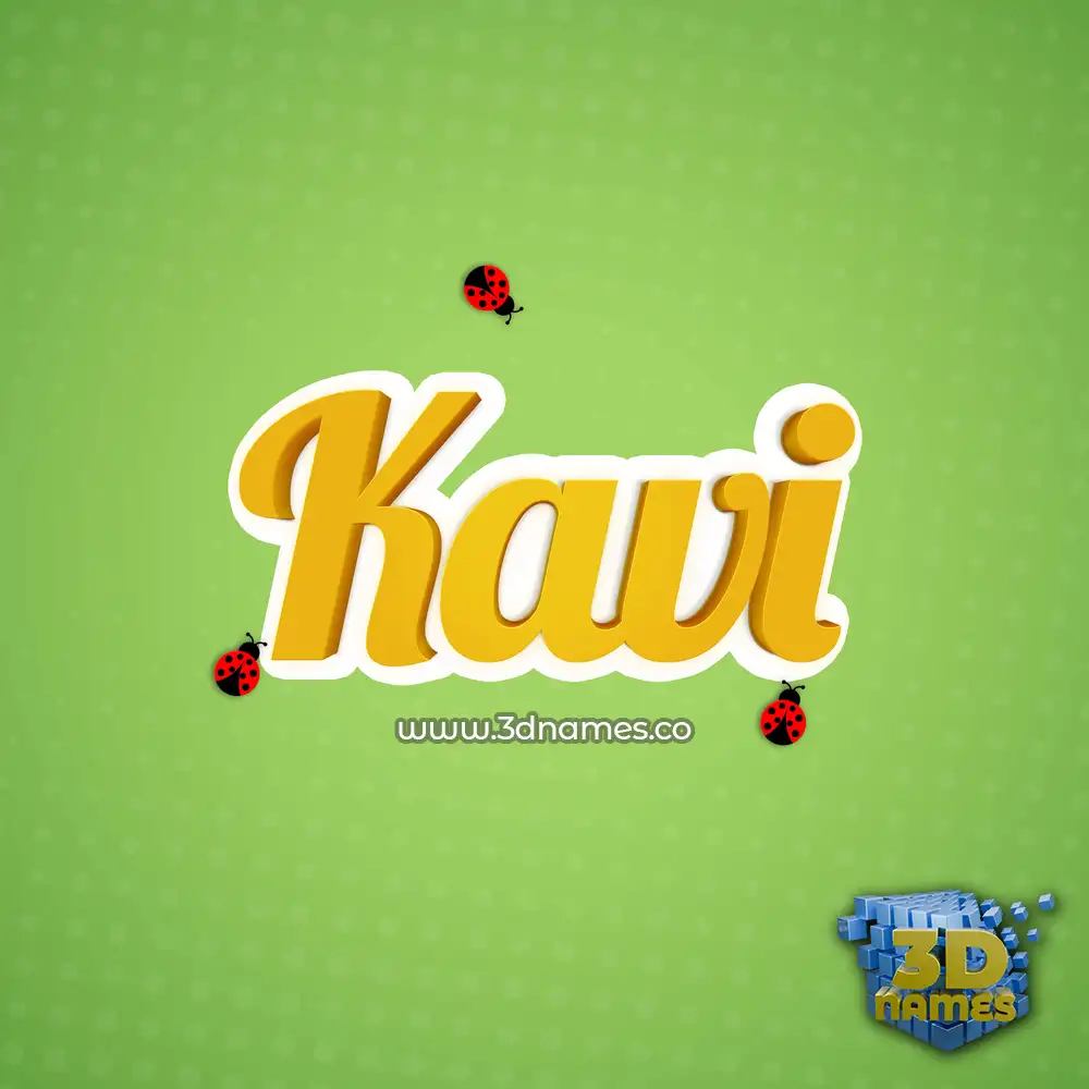 kavi in Ladybugs style - 3D name wallpaper