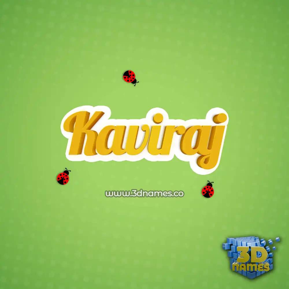 kaviraj in Ladybugs style - 3D name wallpaper