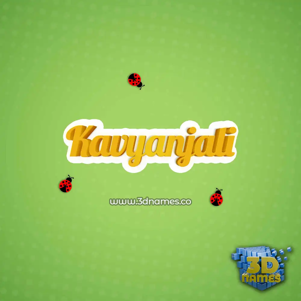 kavyanjali in Ladybugs style - 3D name wallpaper