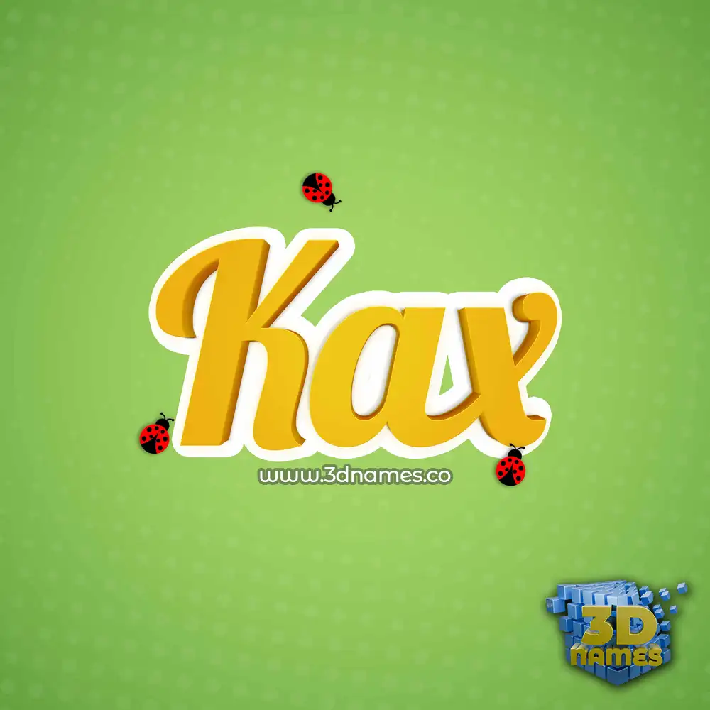 kax in Ladybugs style - 3D name wallpaper