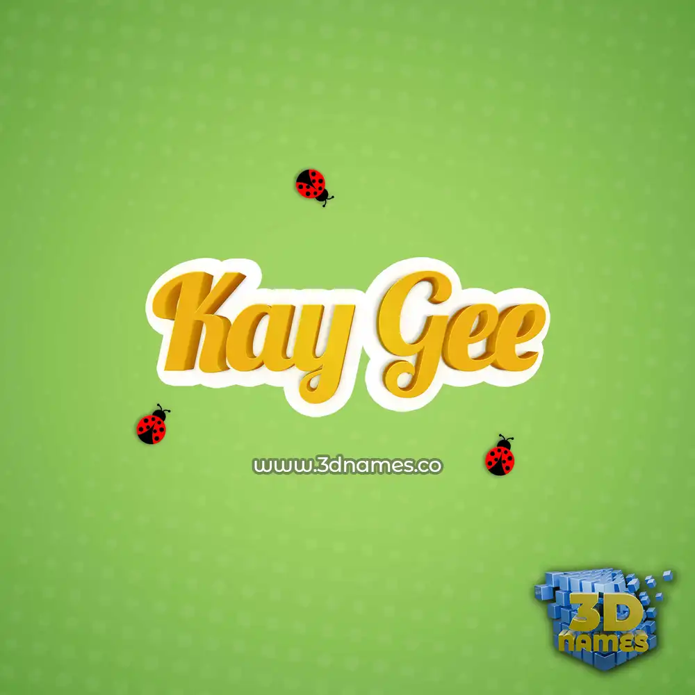 kay gee in Ladybugs style - 3D name wallpaper